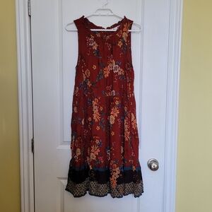 Beachlunchlounge dress floral boho fairy sleeveless summer large red blue black